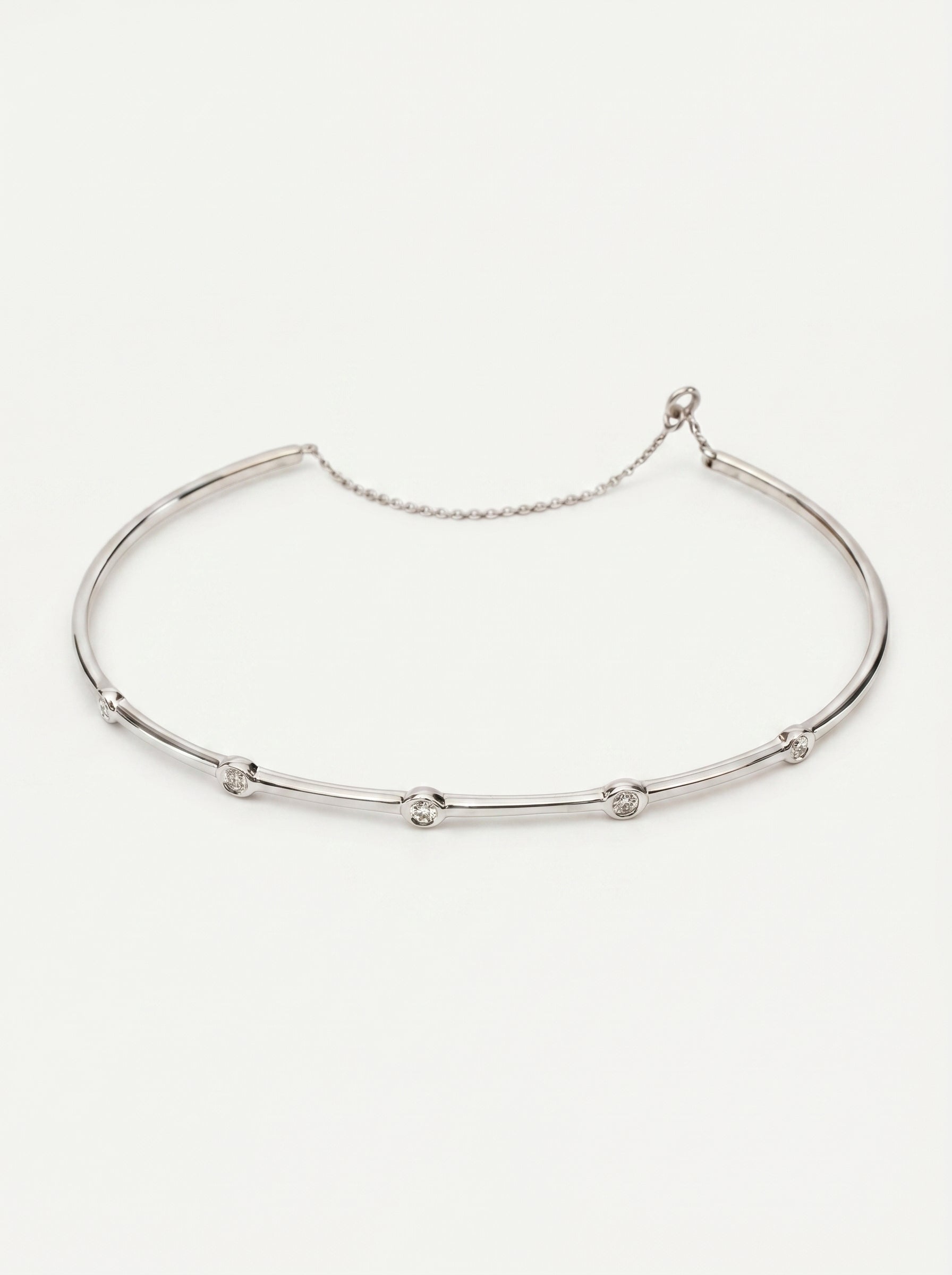 Bracciale Crivelli Rigido in Oro Bianco con Diamanti