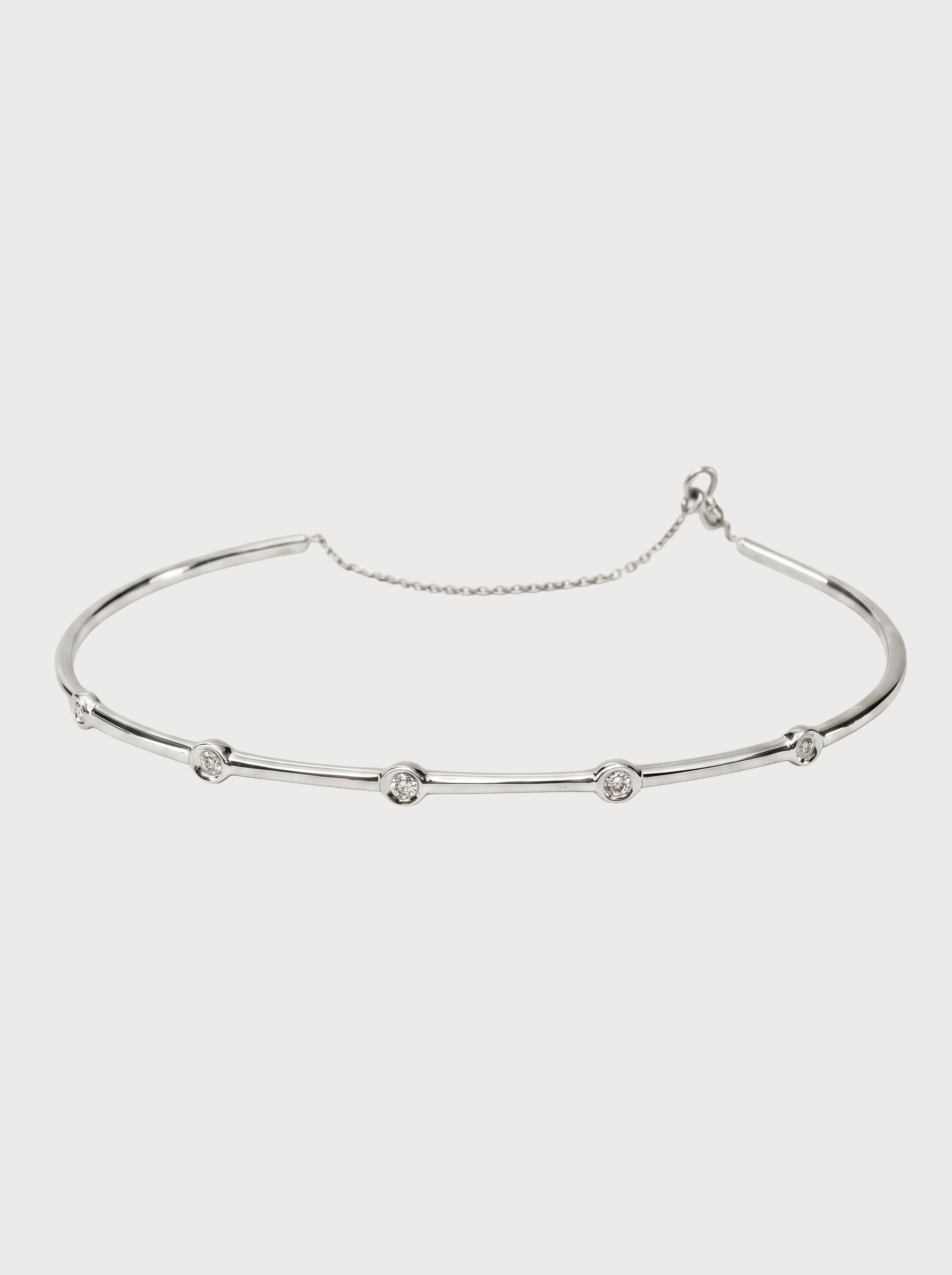 Bracciale Crivelli Rigido in Oro Bianco con Diamanti