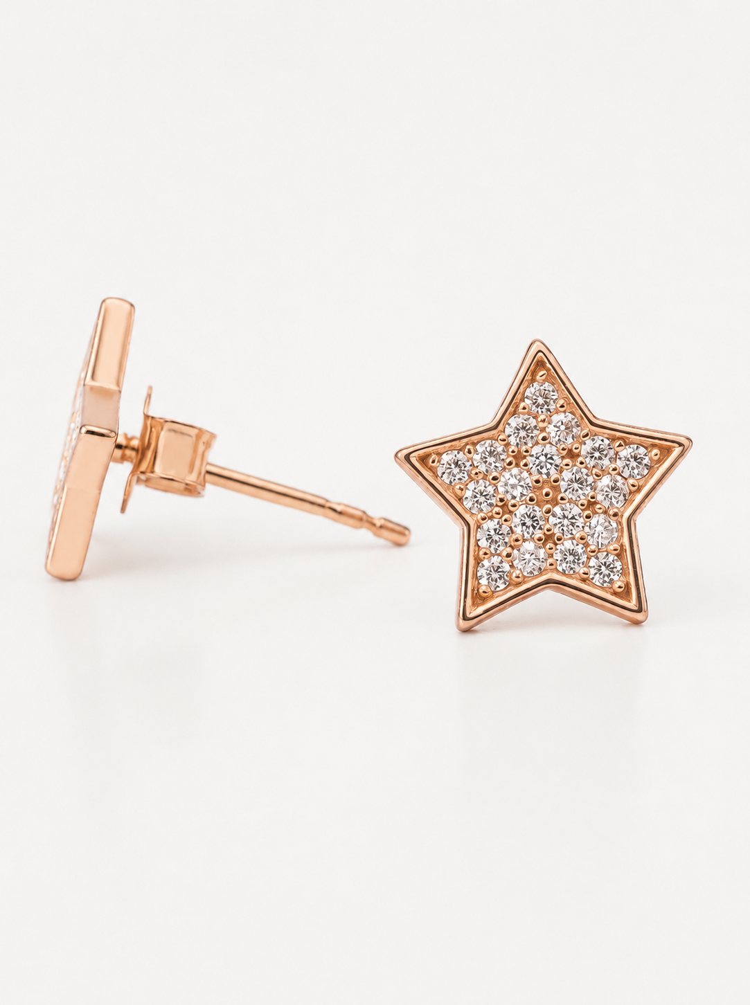 Orecchini Crivelli Stella in Oro Rosa e Diamanti