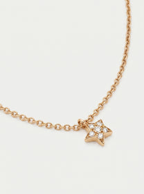 Collana Crivelli Multiciondolo con Stella e Diamanti in Oro Rosa