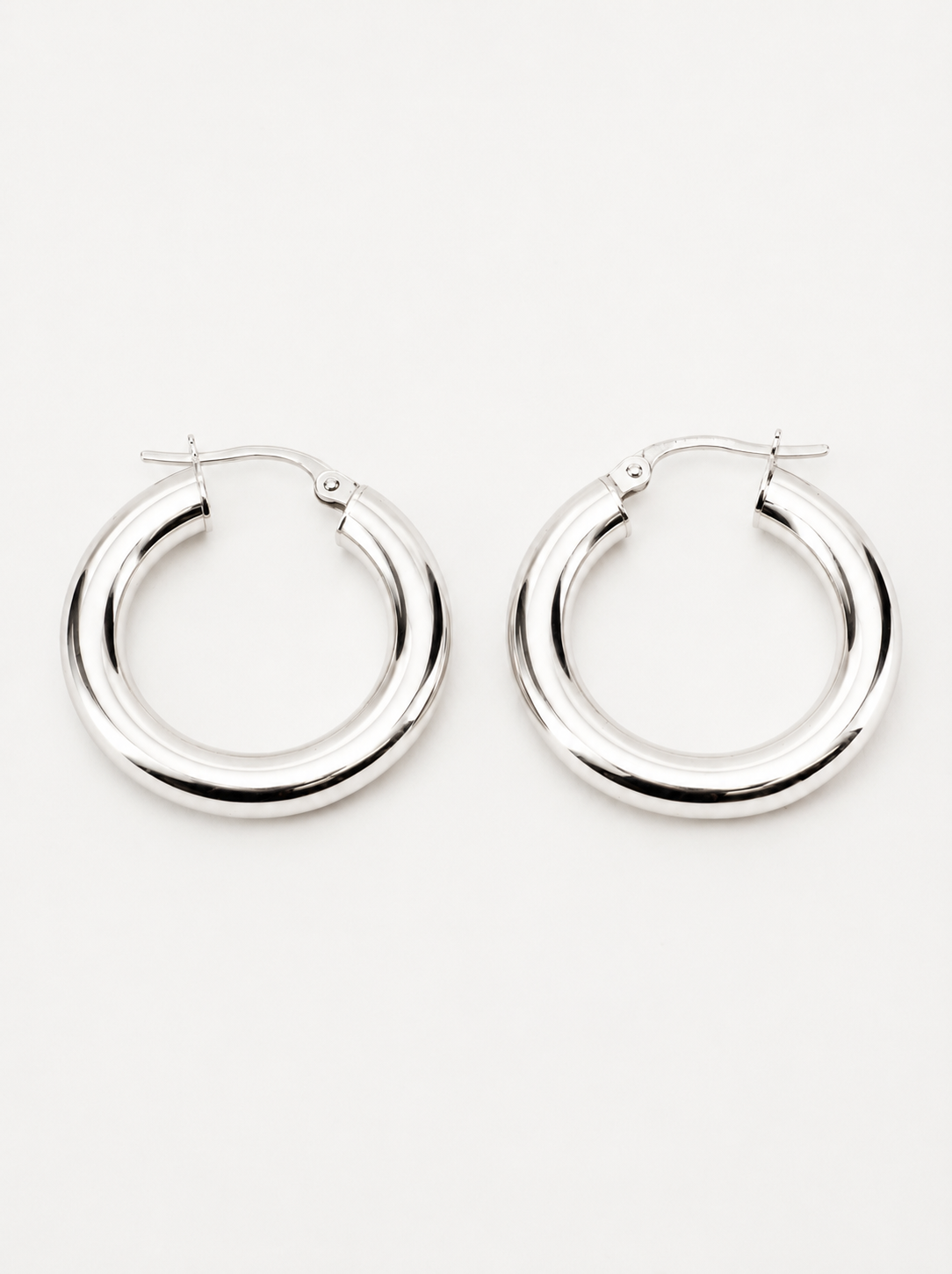 Orecchini a Cerchio in Oro Bianco 18 kt