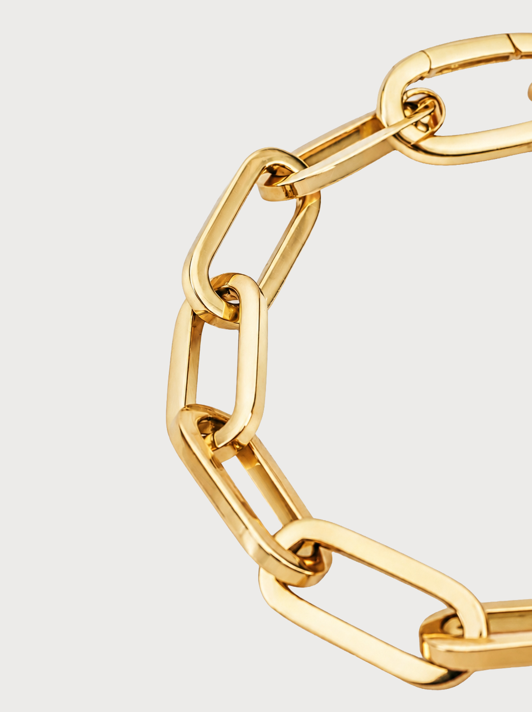 Bracciale Paperclip in Oro Giallo 18 kt
