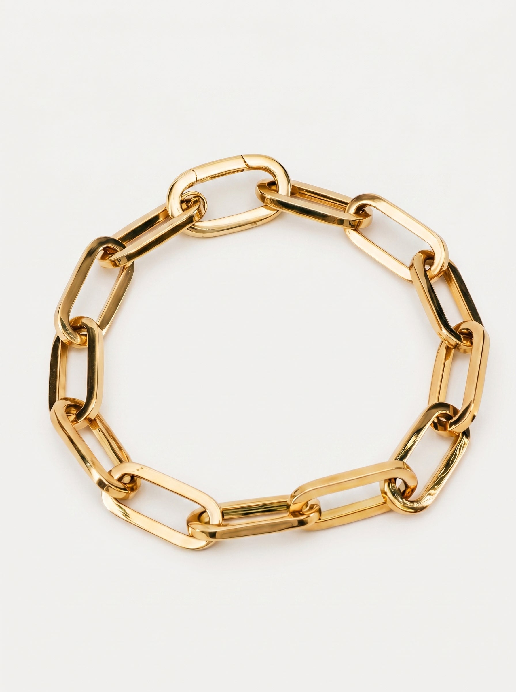 Bracciale Paperclip in Oro Giallo 18 kt