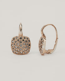 Orecchini in Oro Rosa con Pavé di Diamanti