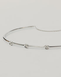 Bracciale Argentato con Punti Luce