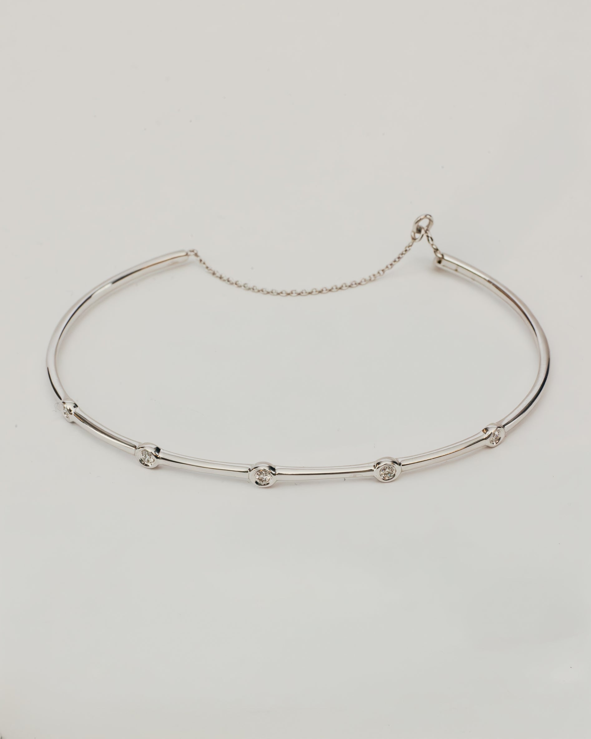Bracciale Argentato con Punti Luce