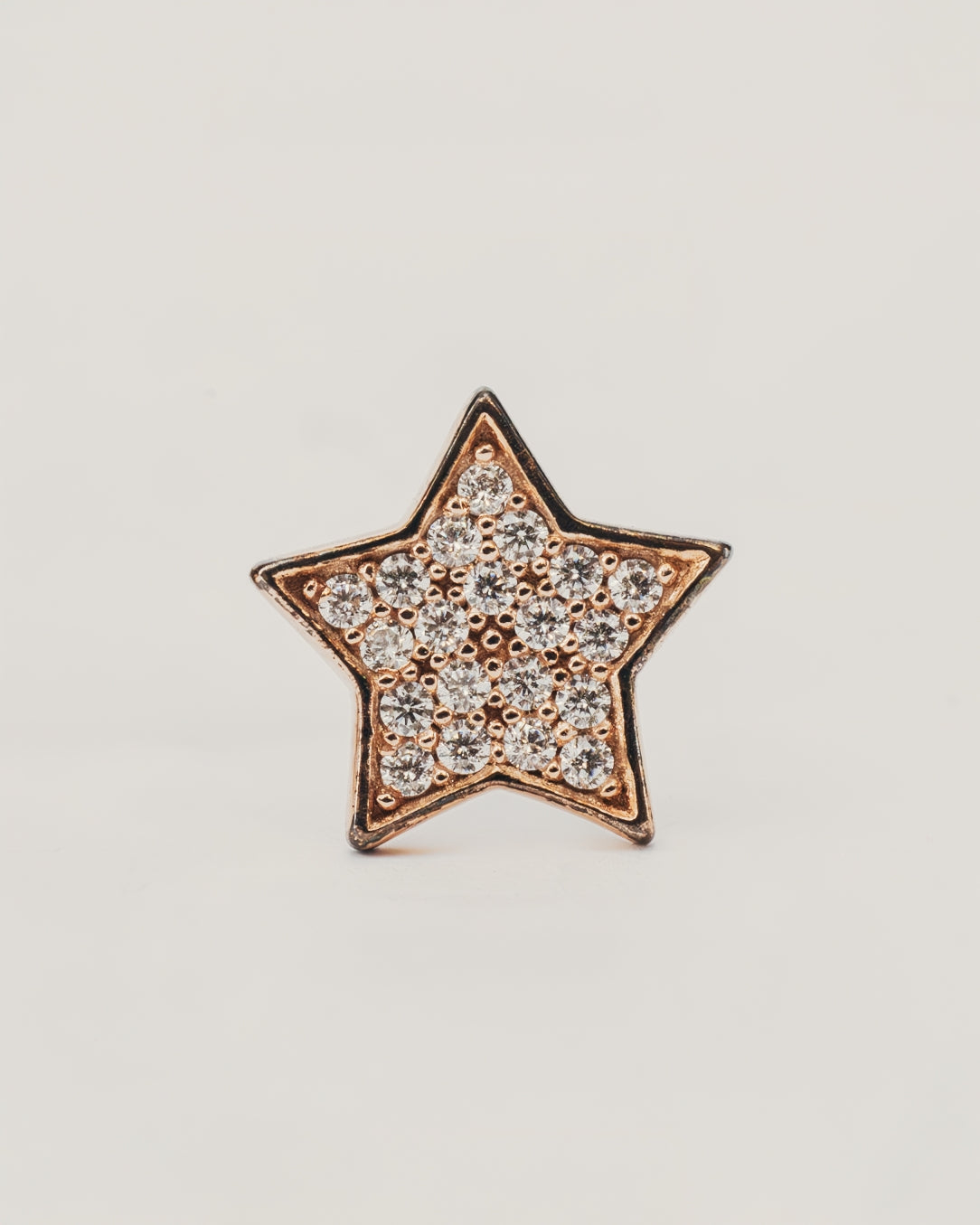 Orecchini Stella in Oro Rosa con Diamanti
