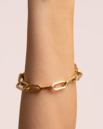 Bracciale Dorato con Maglia a Catena Maxi