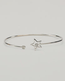 Bracciale Rigido con Stella e Punto Luce