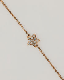 Collana Oro Rosa con Stelle e Punti Luce