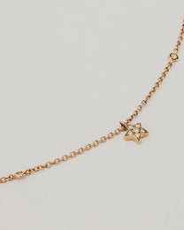 Collana Oro Rosa con Stelle e Punti Luce