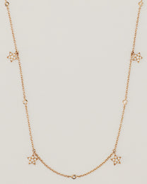 Collana Oro Rosa con Stelle e Punti Luce