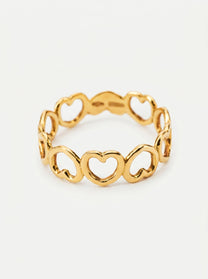 Dettaglio anello maglia grumette in oro giallo 18 kt