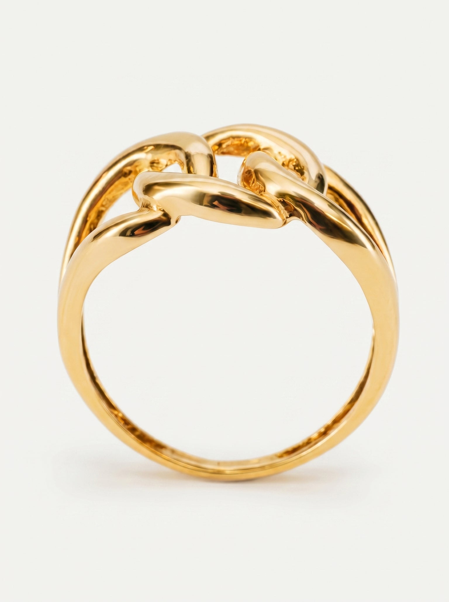 Anello intrecciato in oro giallo