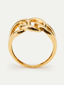 Anello intrecciato in oro giallo
