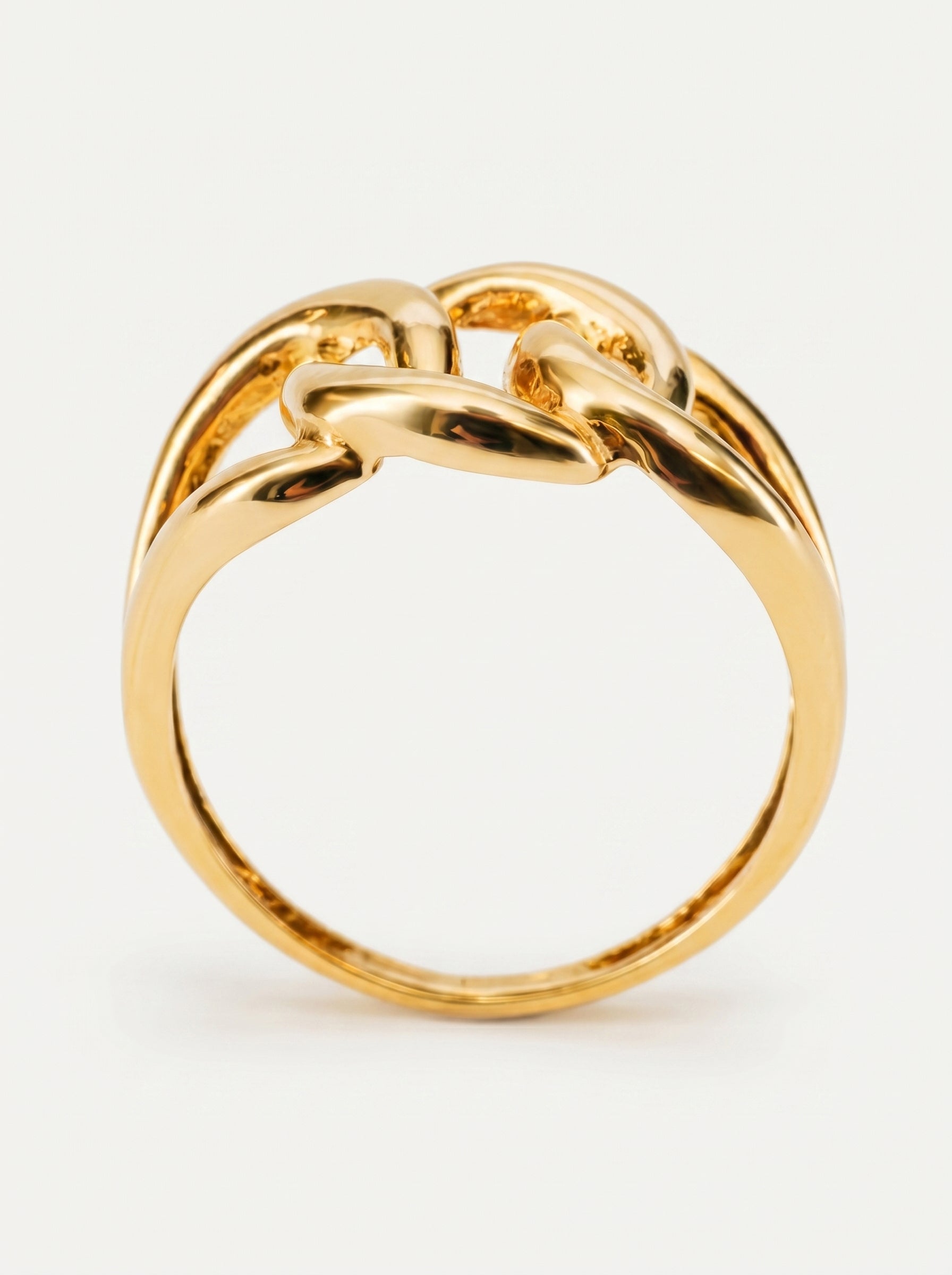 Anello intrecciato in oro giallo