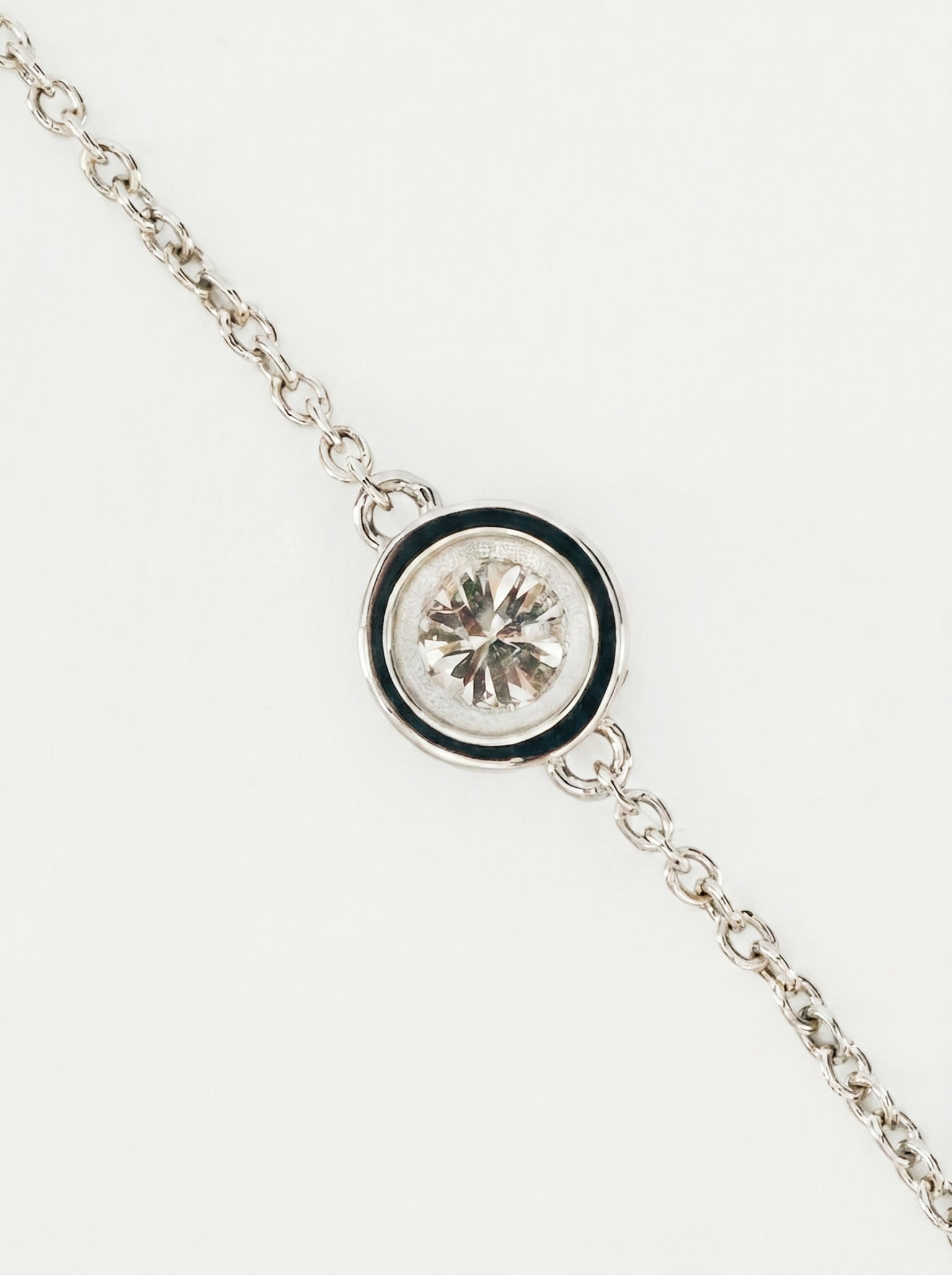 Bracciale Crivelli punto luce in oro bianco e diamante