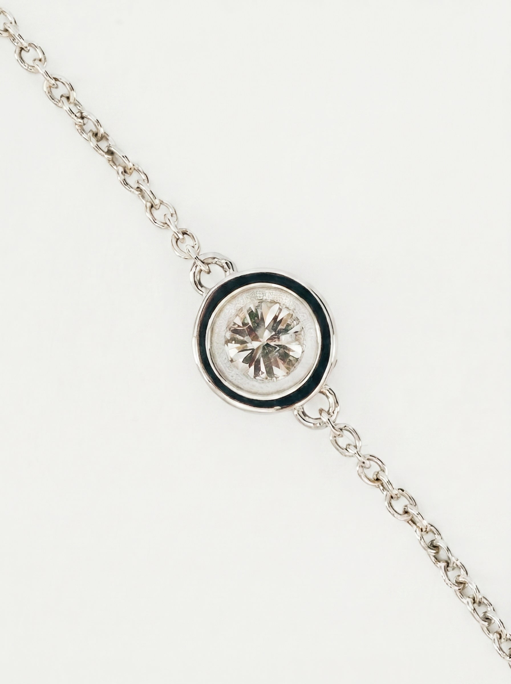 Bracciale Crivelli punto luce in oro bianco e diamante
