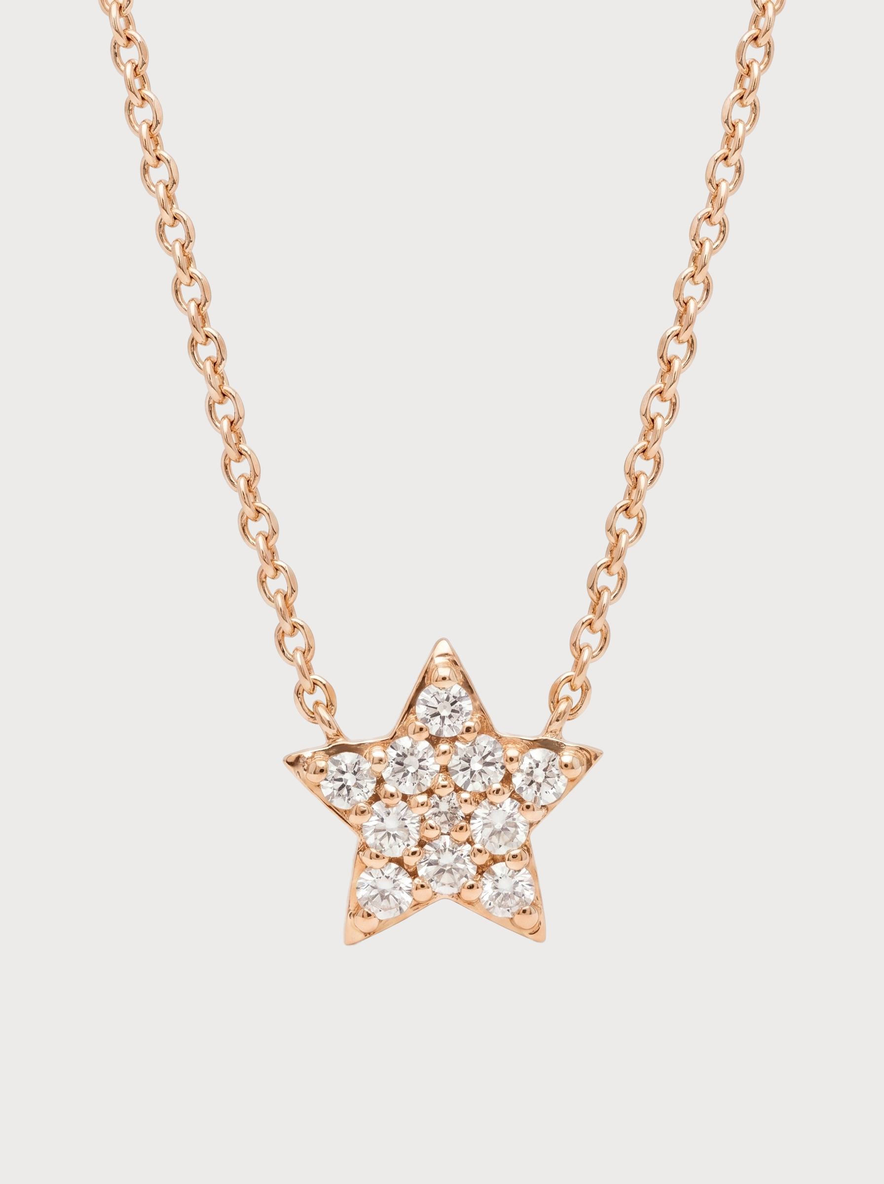 Collana Crivelli con stella in oro rosa e diamanti