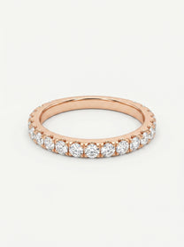 Fedina in oro rosa e diamanti