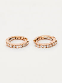 Orecchini Crivelli in oro rosa e diamanti appoggiati